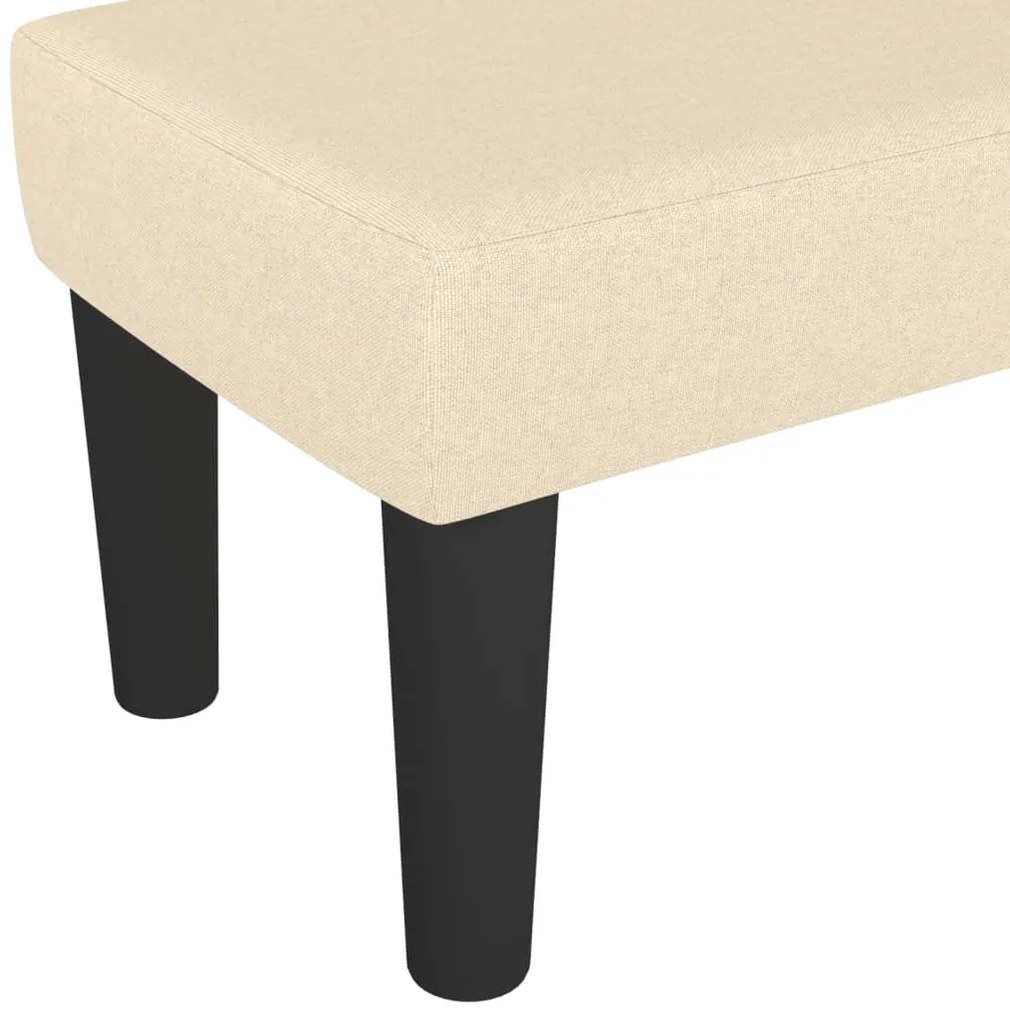 vidaXL Πάγκος Κρεμ 100x30x30 εκ. Υφασμάτινος