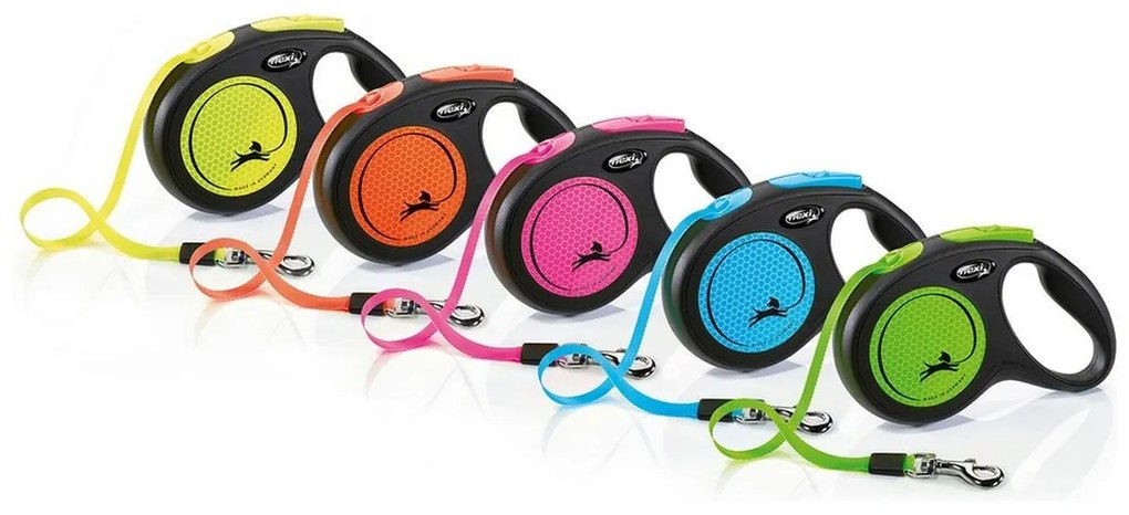 Λουρί Σκύλου Flexi NEW NEON 5 m Πορτοκαλί Μέγεθος M