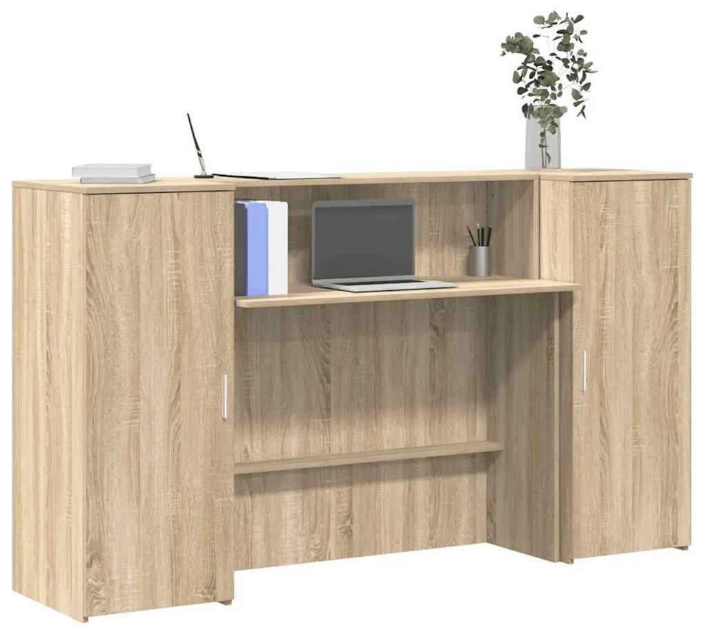 vidaXL Γραφείο υποδοχής Sonoma Δρυς 180x50x103,5εκ. Επεξεργασμένο Ξύλο