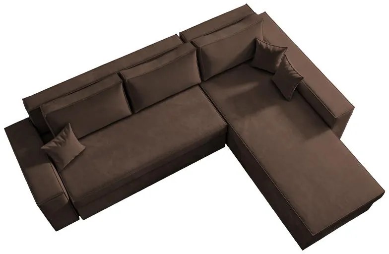 Γωνιακός Καναπές Olymp 4 Fylliana Καφέ 280x210x80 εκ. 280x210x80 εκ.
