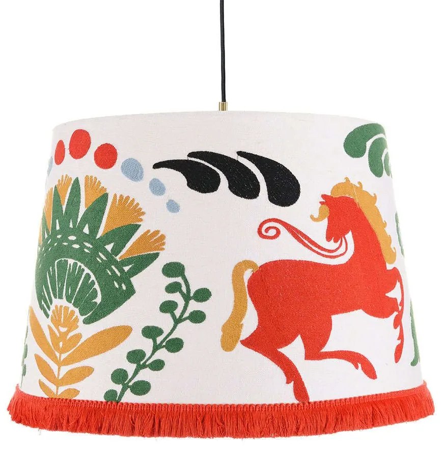 Φωτιστικό Οροφής Horse Parade CL50366 ø45xø55xH35 Orange-Multi MindTheGap Metal, Fabric