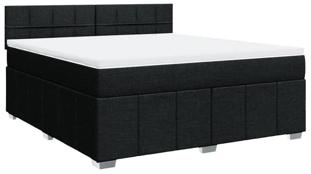 ΚΡΕΒΑΤΙ BOXSPRING ΜΕ ΣΤΡΩΜΑ ΜΑΥΡΟ 180X200 ΕΚ. ΥΦΑΣΜΑΤΙΝΟ 3289449