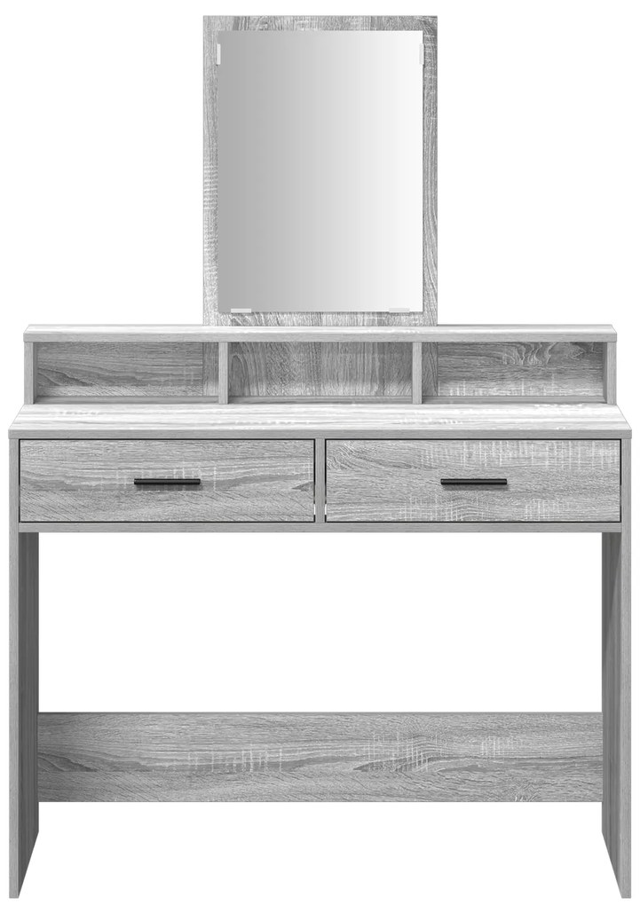 vidaXL Τουαλέτα με Συρτάρια Γκρι Σονομα 100x41x140 εκ