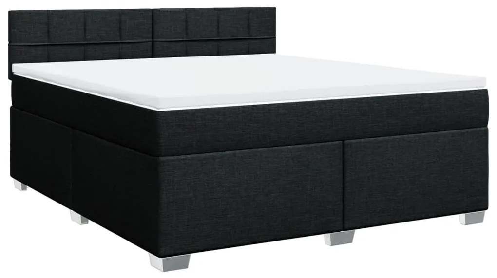 ΚΡΕΒΑΤΙ BOXSPRING ΜΕ ΣΤΡΩΜΑ ΜΑΥΡΟ 180X200 ΕΚ. ΥΦΑΣΜΑΤΙΝΟ 3285969