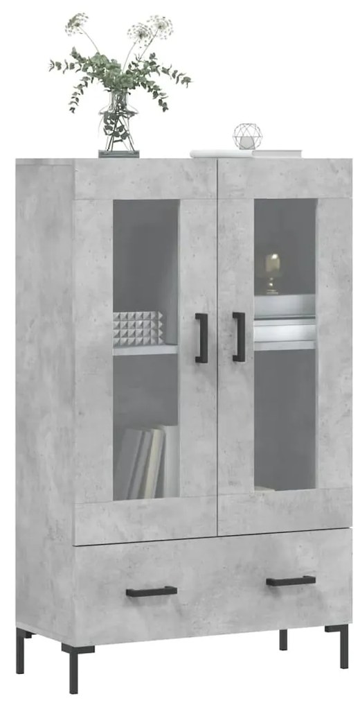 vidaXL Ντουλάπα Γκρι Σκυροδέματος 69,5 x 31 x 115 εκ. Επεξεργ. Ξύλο