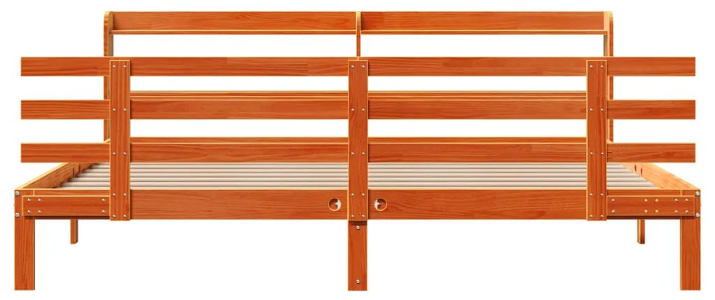 vidaXL Πλαίσιο Κρεβατιού με Κεφαλάρι 180x200 εκ Μασίφ Ξύλο Πεύκου