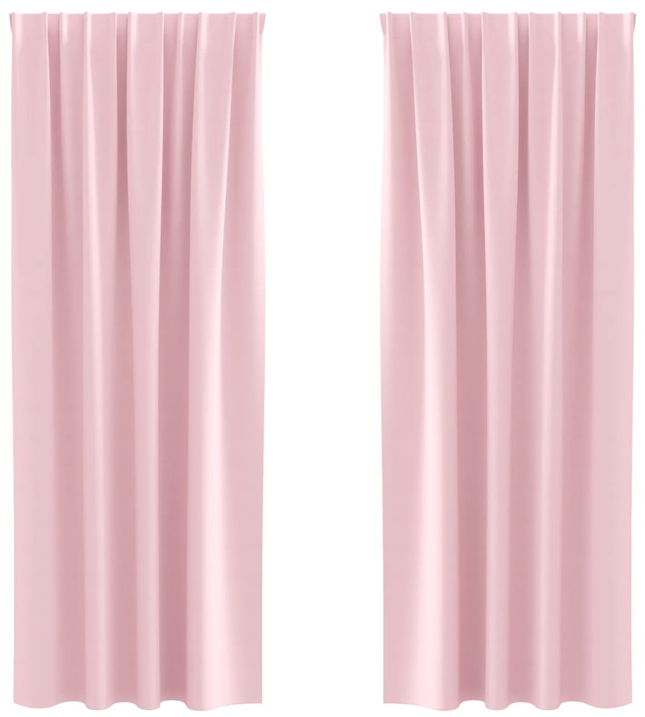 vidaXL Κουρτίνες 2 pcs Μωρουδίστικο Ροζ 260 x 140 εκ. Πολυεστέρας