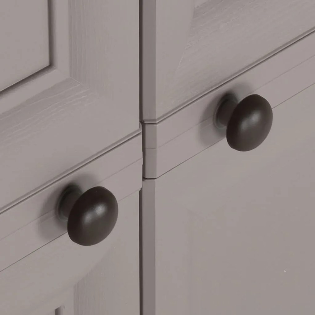 vidaXL Πλαστικό Ντουλάπι Γκρι 79 x 43 x 125 εκ. με Σχέδιο Ξύλου