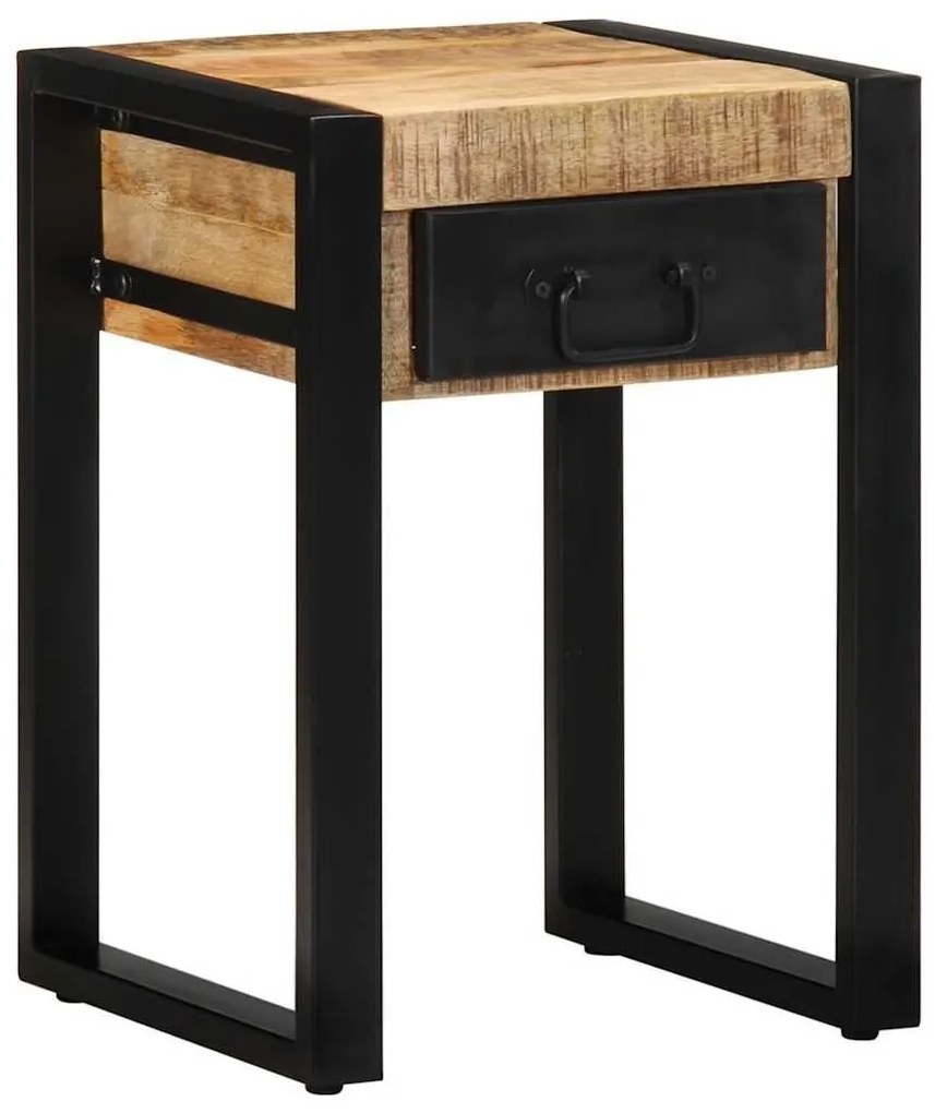 Side Table 35x35x50 cm Στερεό ακατέργαστο ξύλο Mango - Καφέ