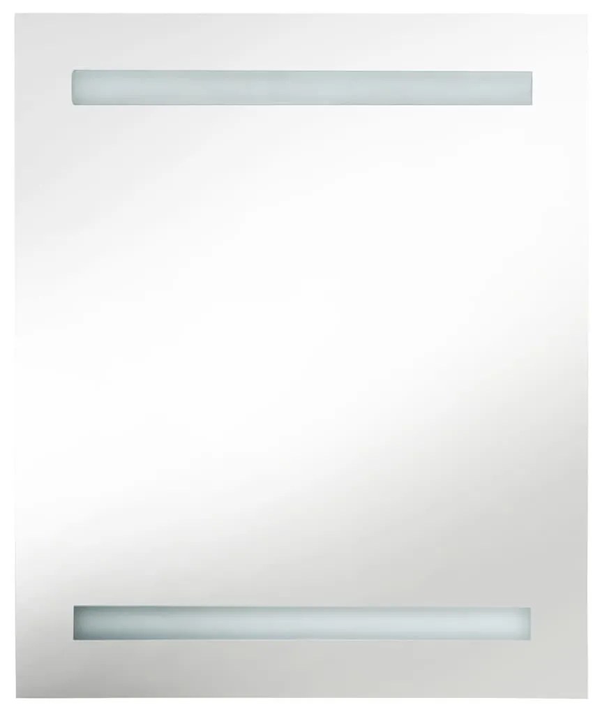 Ντουλάπι Μπάνιου με Καθρέφτη και LED Γκρι Σκυρ. 50x14x60 εκ. - Γκρι