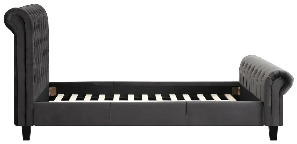 Κρεβάτι Riverton 634, Διπλό, Γκρι, 180x200, Ταπισερί, Τάβλες για Κρεβάτι, 196x250x118cm