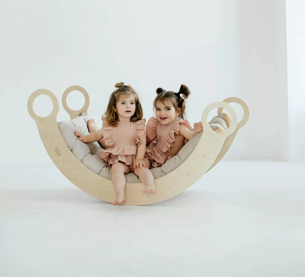 Montessori Ξύλινη Κούνια Medium  Natural  BabyWood