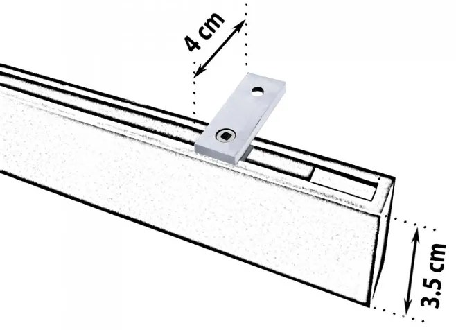 Μεταλλικός Σιδηρόδρομος Οροφής μονός Anartisi Aluminium Rail Collection EAGLE σε χρώμα MY 17 300 εκ