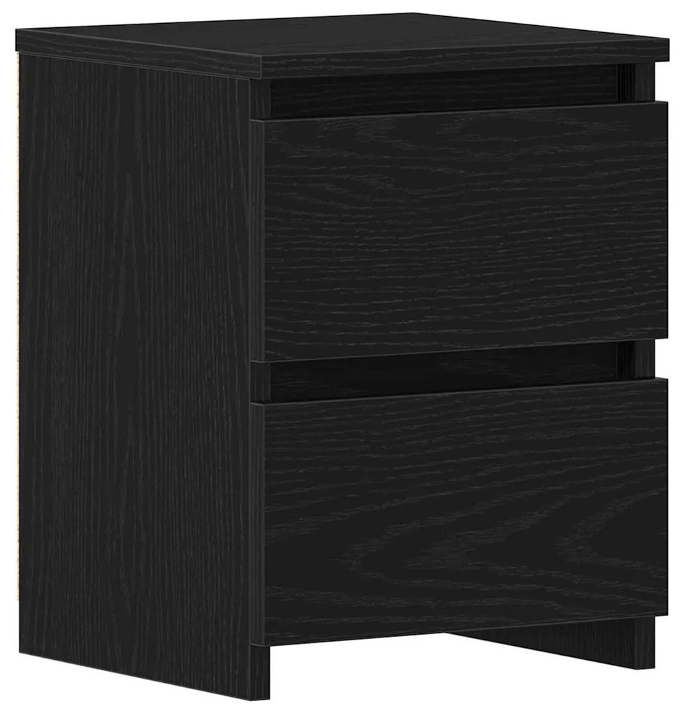 vidaXL Κομοδίνο Μαύρη δρυς 30 x 30 x 40 cm Επεξεργασμένο ξύλο