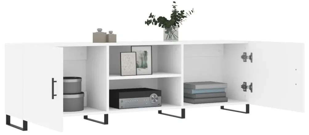vidaXL Έπιπλο Τηλεόρασης Λευκό 150x30x50 εκ. από Επεξεργασμένο Ξύλο