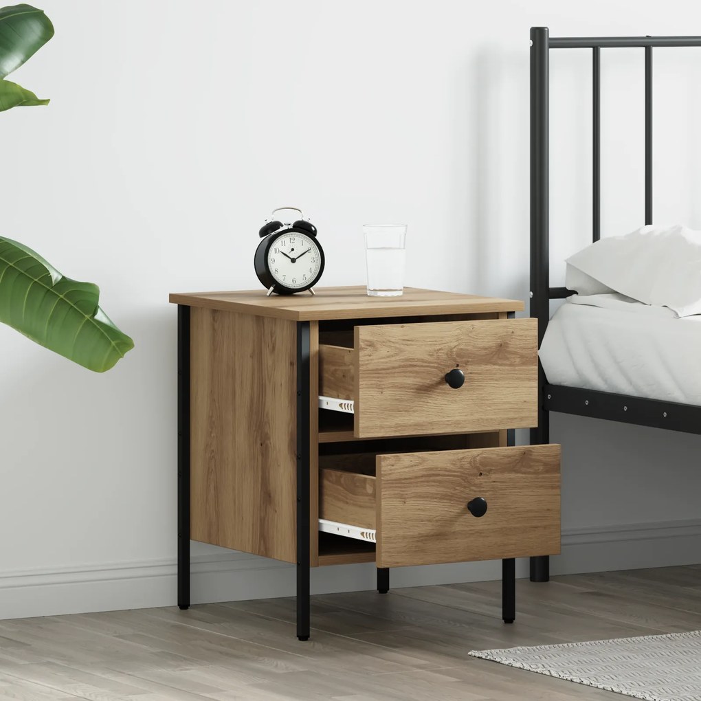 vidaXL Κομοδίνο Artisan Oak 40x42x50 εκ. Επεξεργασμένο Ξύλο