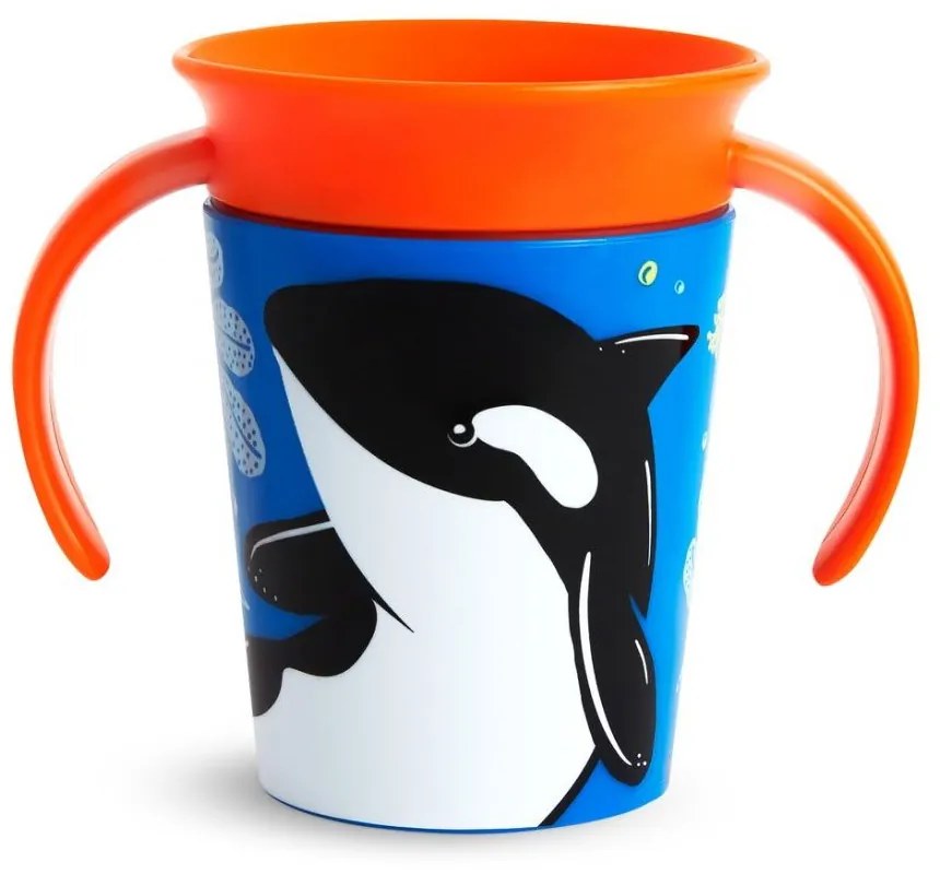 Ποτήρι Παιδικό Miracle Trainer Cup 177ml Orca Blue-Orange Munchkin 177ml Πλαστικό