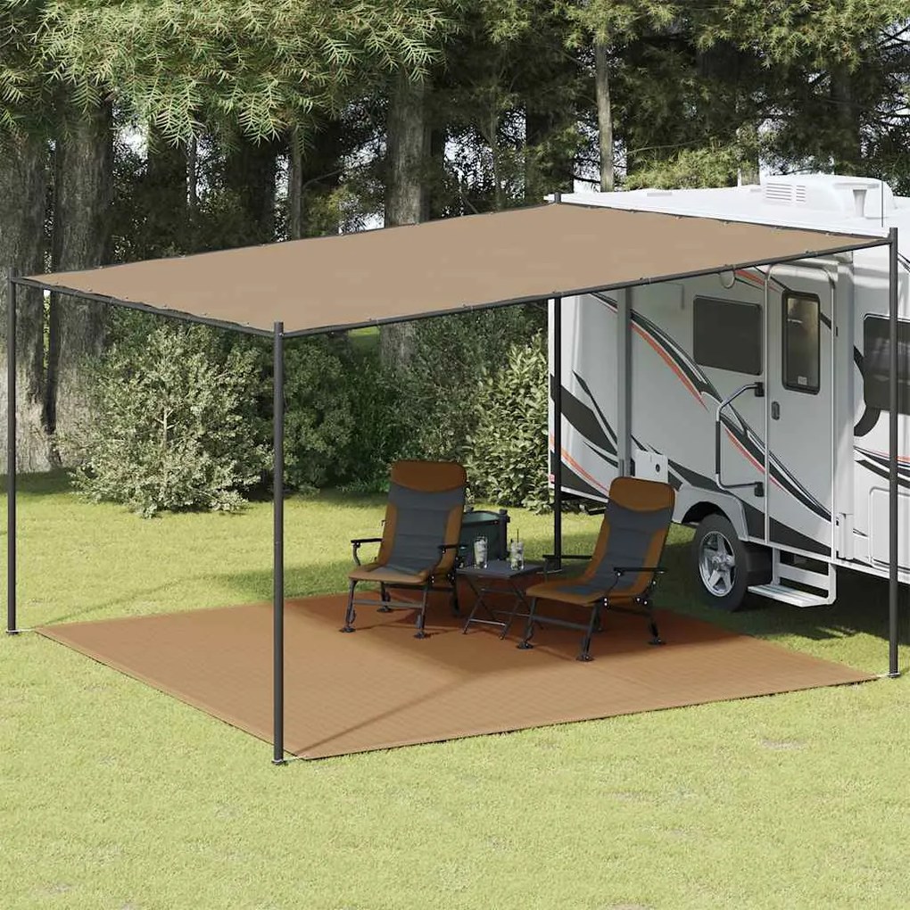 vidaXL Χαλί Σκηνής Taupe 400 x 400 εκ.