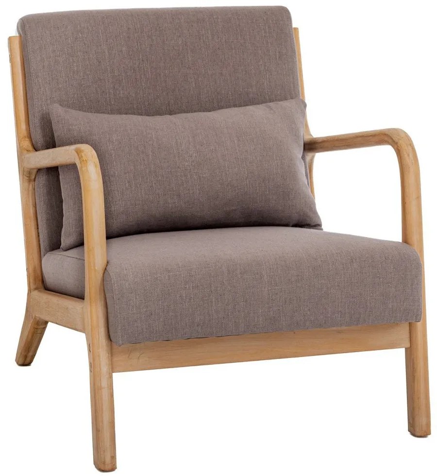 Πολυθρόνα Lounge 89086 66x87x74cm Grey-Natural