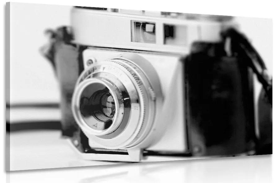 Εικόνα κομψή ρετρό κάμερα σε ασπρόμαυρη σχεδίαση - 60x40