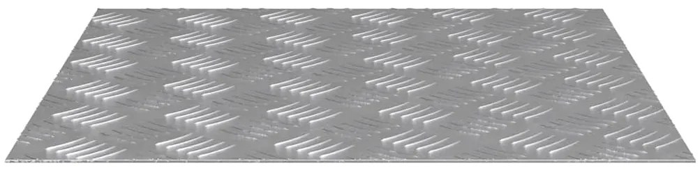 vidaXL Επιφάνειες Καρό 4 pcs Ασημί 50 x 50 cm Αλουμίνιο