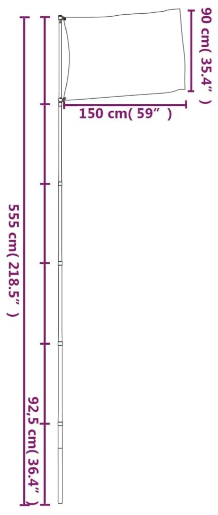 vidaXL Γαλλική Σημαία και Ιστός 6,23 μ. από Αλουμίνιο