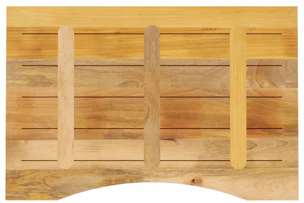 vidaXL Επιφάνεια Γραφείου Καμπύλη 100x60x2,5εκ Μασίφ Ακατ. Μάνγκο