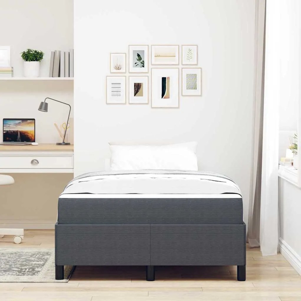 vidaXL Σκελετός Κρεβατιού Σκούρο γκρι 120 x 200 cm Βελούδο