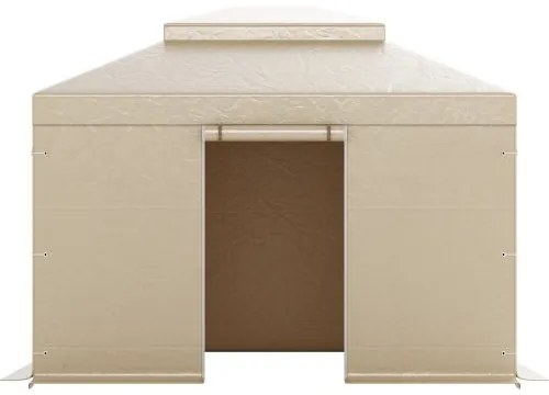 VEVOR Winter Gazebo Cover Fits 3.05 x 3.65 m Hardtop Gazebos, All-Weather Double-Tiered Gazebo Cover with Sidewalls & Windows, High-Density PE Enclosed Storage Shelter Covers, Gazebos not Included