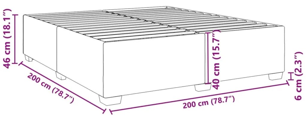 Πλαίσιο Κρεβατιού Καπουτσίνο 200x200 εκ. από Συνθετικό Δέρμα - Καφέ