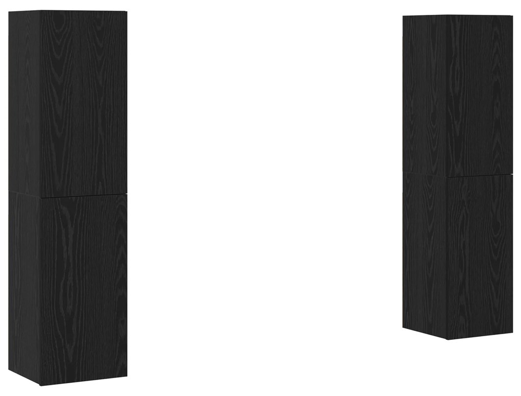 vidaXL Σετ επίπλου τηλεόρασης 4 pcs Μαύρη δρυς 30.5 x 30 x 60 εκ.