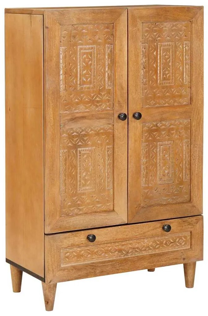 Highboard Ανοιχτό καφέ 60 x 33 x 100 εκ. Μασίφ ξύλο μάνγκο