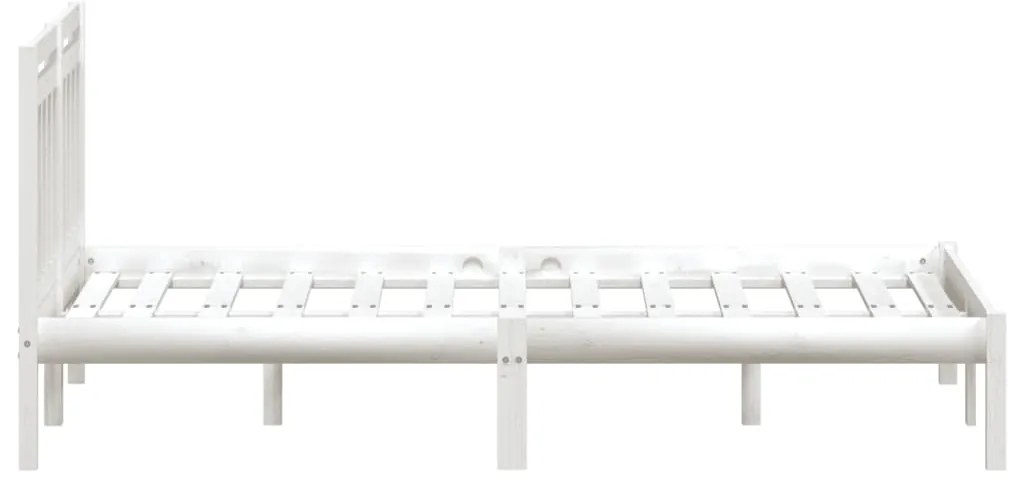 vidaXL Πλαίσιο Κρεβατιού Λευκό 140x200 εκ. από Μασίφ Ξύλο Πεύκου