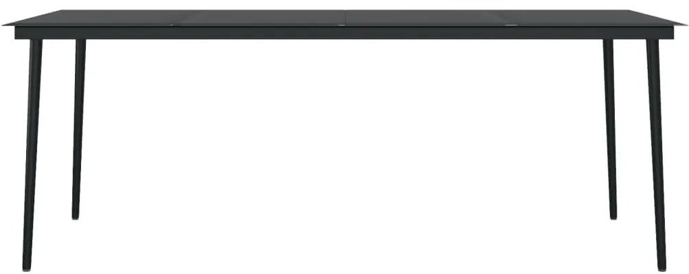 vidaXL Σετ Τραπεζαρίας Κήπου 9 Τεμαχίων Μαύρο