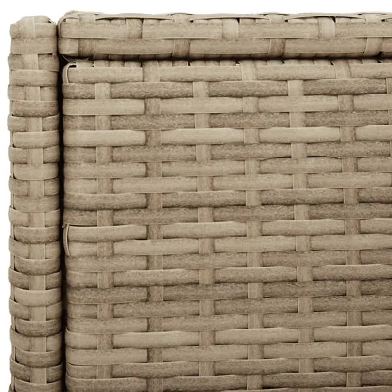 Ντουλάπι Αποθήκευσης Κήπου Beige 55x55x111 εκ. Συνθετικό Ρατάν - Μπεζ