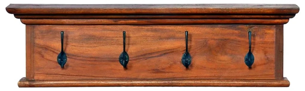 vidaXL Κρεμάστρα Τοίχου 70 x 10 x 20 εκ. από Μασίφ Ξύλο Teak