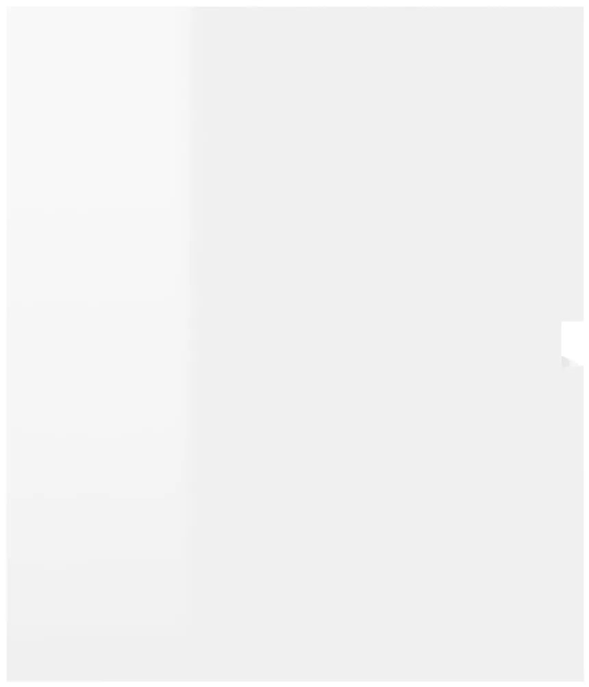 vidaXL Ντουλάπι Νιπτήρα Γυαλιστερό Λευκό 80x38,5x45 εκ. από Επεξ. Ξύλο