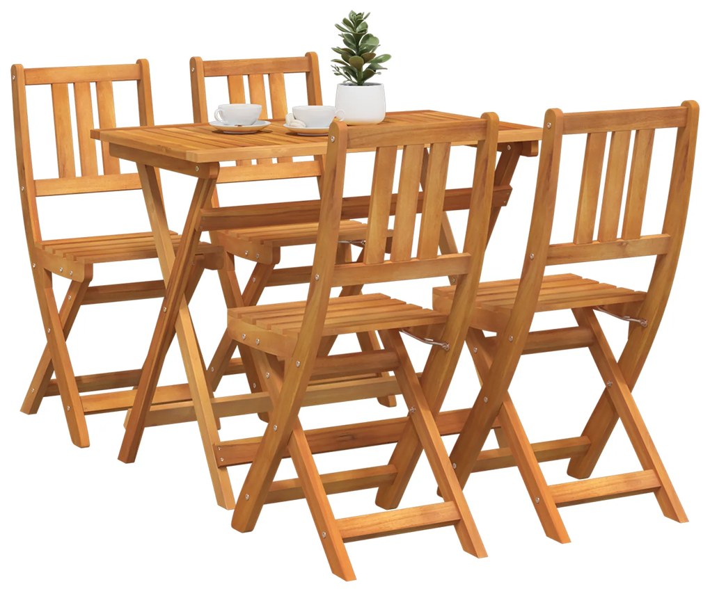 vidaXL Σετ Bistro Κήπου 4 Τεμαχίων Μασίφ Ξύλο Ακακίας