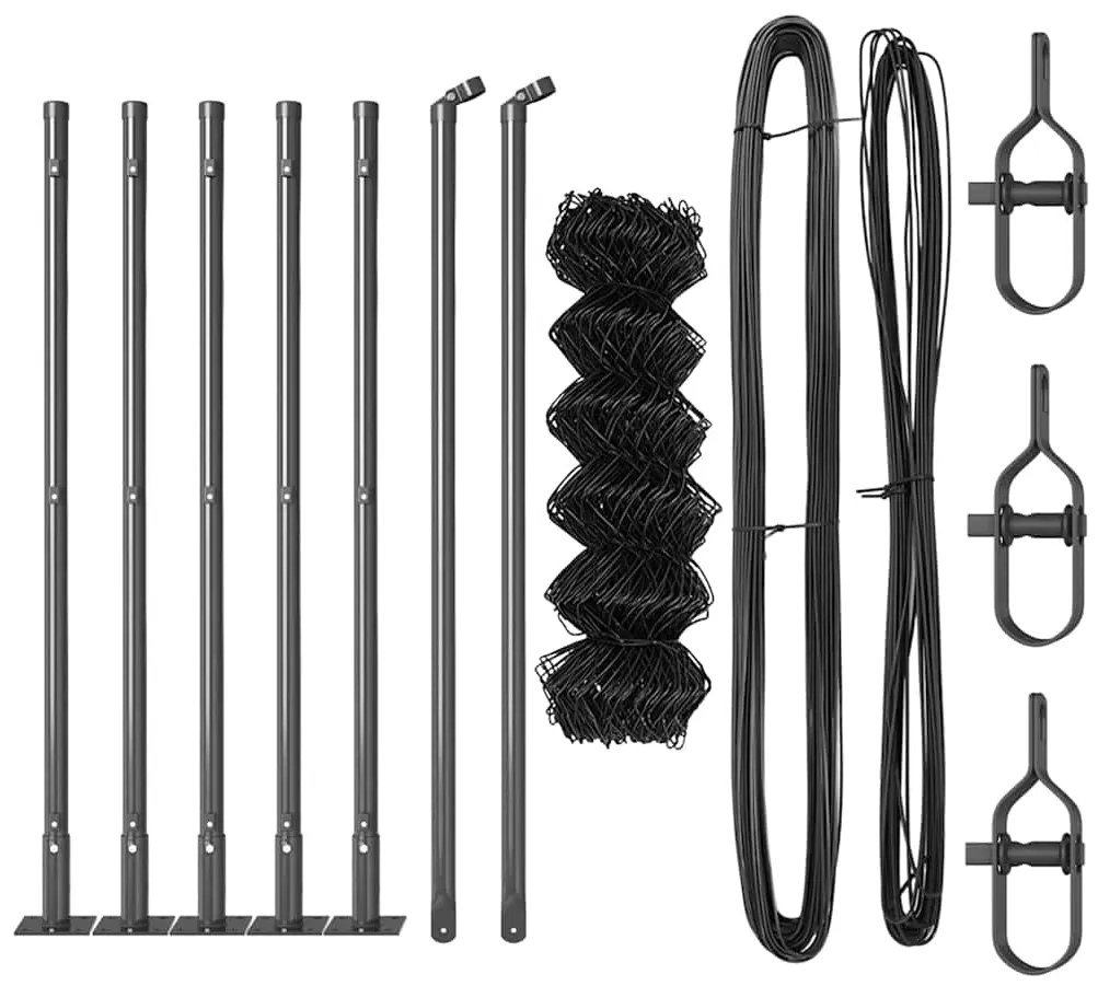 vidaXL Στύλος Περιφράξεων Γκρι 10 x 0,4 μ (40 x 40 χιλιοστά πλέγμα)
