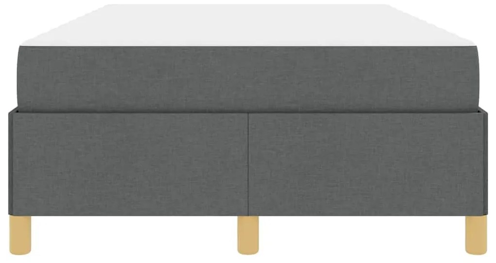 vidaXL Σκελετός Κρεβατιού με στρώμα Σκούρο Γκρι 120 x 190 cm ύφασμα