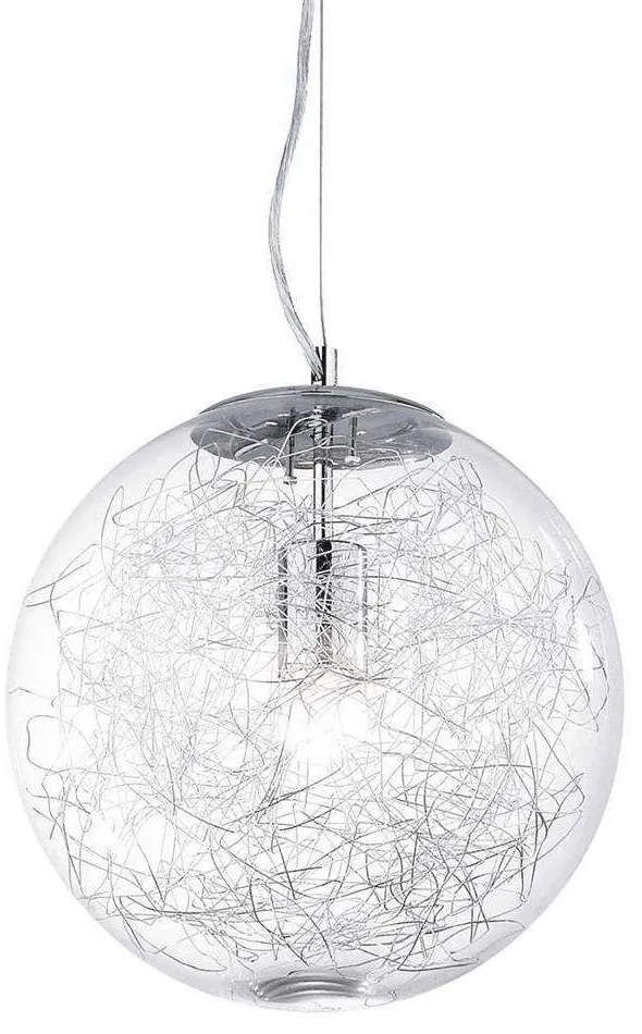 Φωτιστικό Οροφής Mapa Max 045115 30x36/245cm 1xE27 60W Chrome Ideal Lux