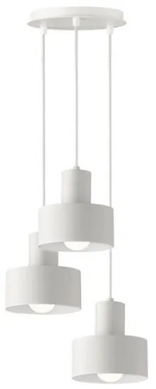 Φωτιστικό κρεμαστό πολύφωτο Norton μεταλλικό Viokef-4185000-Λευκό 4185000