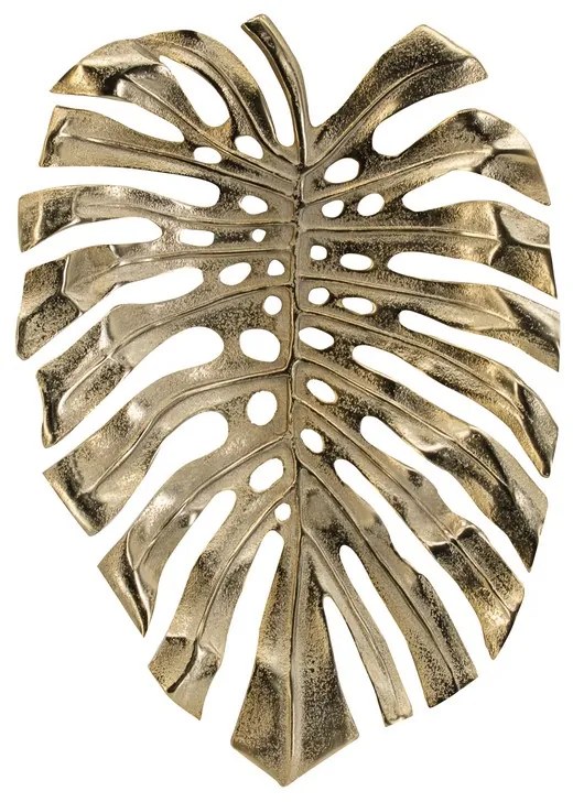 Artekko Monstera Διακοσμτική Πιατέλα Μέταλλο Χρυσό (48x34x3.5)cm Artekko 48668