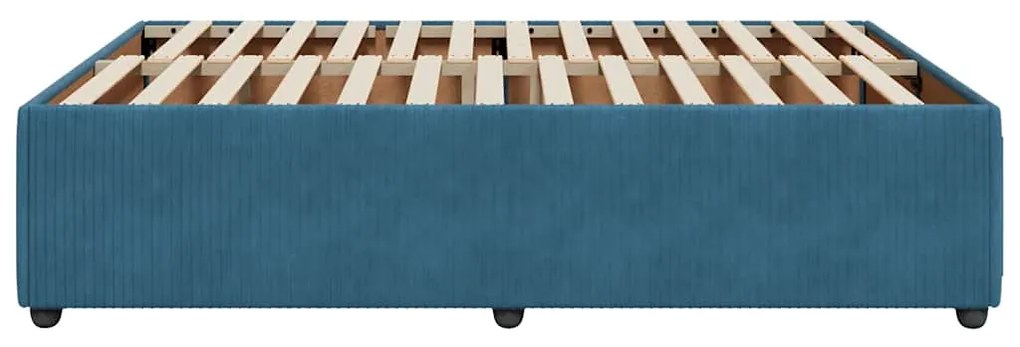 vidaXL Πλαίσιο Κρεβατιού Μπλε 160x200 εκ. Βελούδινο