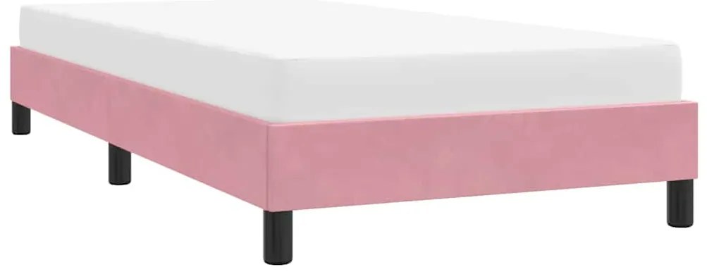 vidaXL Πλαίσιο κρεβατιού χωρίς στρώμα Ροζ 80x220 cm Βελούδινο