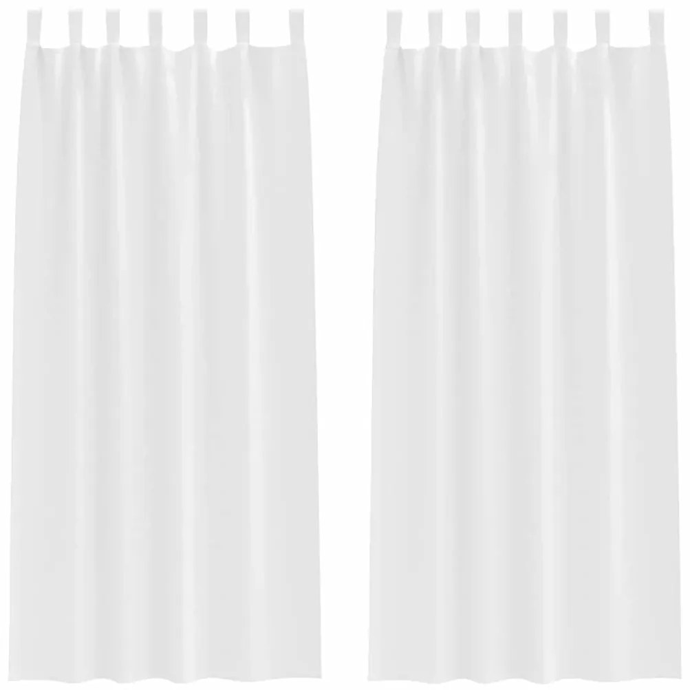 vidaXL Κουρτίνες 2 pcs Καθαρό Λευκό 245x140εκ. Πολυεστέρας