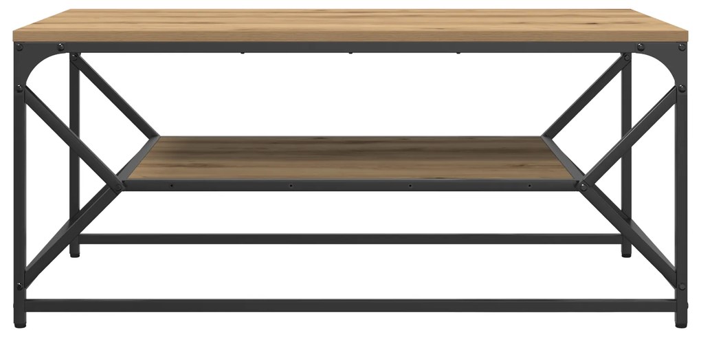 vidaXL Τραπεζάκι σαλονιού με ράφι από Ξύλο Artisan 90x50x40 εκ. Επεξεργασμένο ξύλο