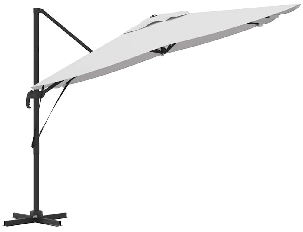 vidaXL Ρώμη Ομπρέλα Μπεζ 286 x 285 x 265 εκ Πολυεστέρας και Αλουμίνιο
