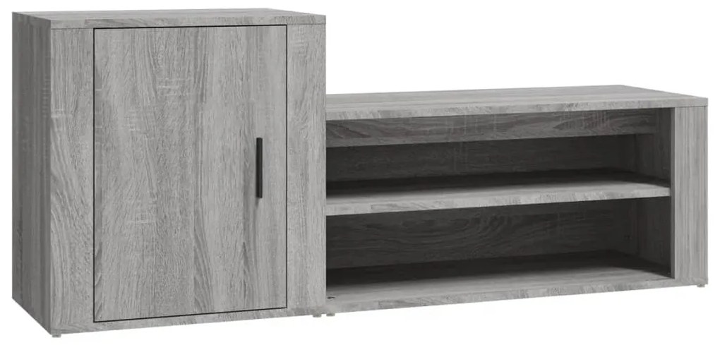 vidaXL Παπουτσοθήκη Γκρι Sonoma 130x35x54 εκ. από Επεξεργασμένο Ξύλο