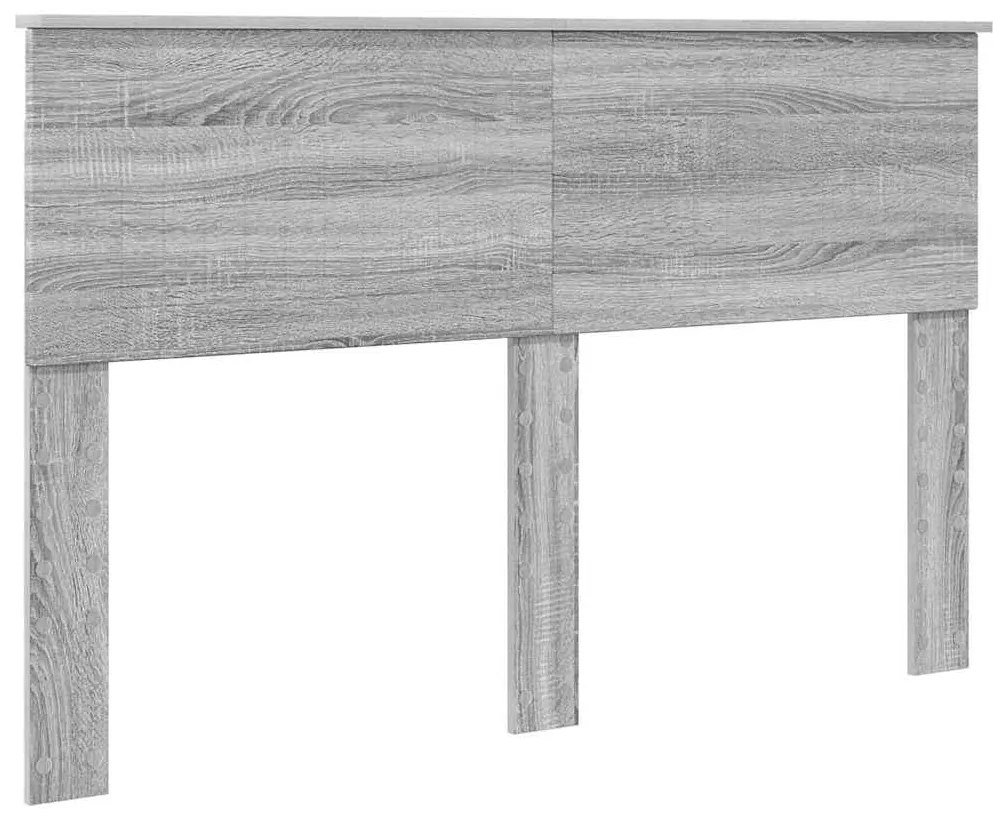 vidaXL Κεφαλάρι με κεφαλάρι Γκρίζο Σονομα 140 cm Επεξεργασμένο ξύλο